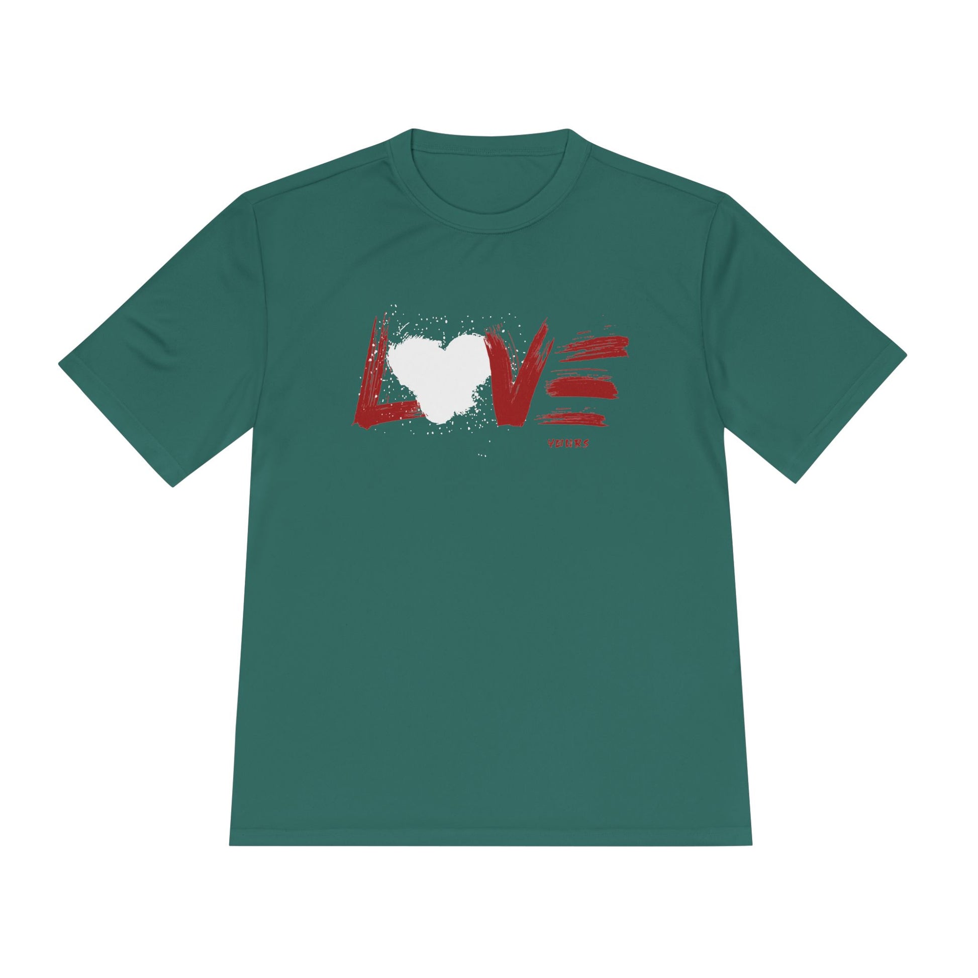 Unisex Love Moisture Wicking Tee for Active Lifestyle, Fitness Apparel, Gifts for Him/Her, Valentine’s Day Gift, Lightweight Workout Shirt