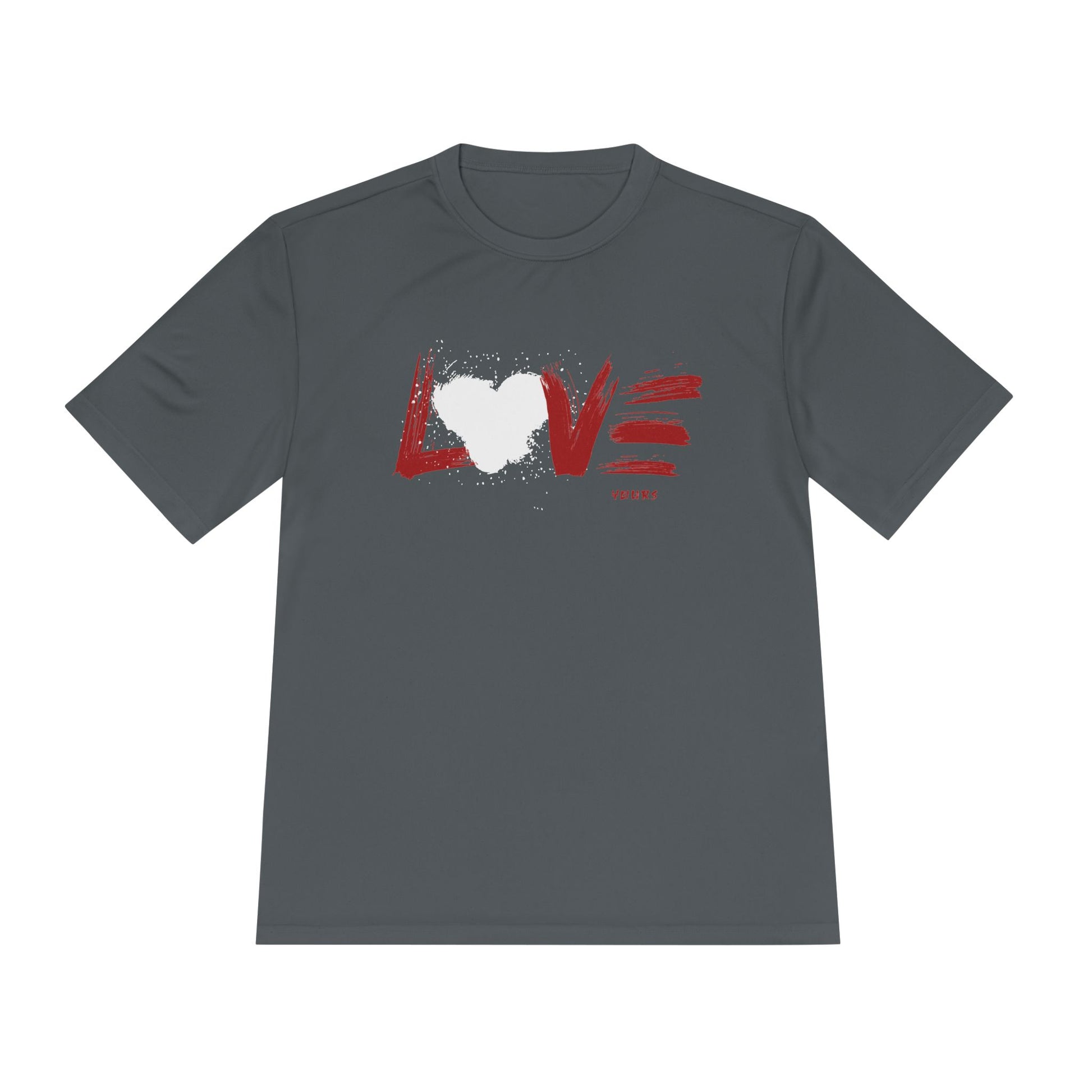 Unisex Love Moisture Wicking Tee for Active Lifestyle, Fitness Apparel, Gifts for Him/Her, Valentine’s Day Gift, Lightweight Workout Shirt