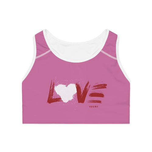 Customizable Love Sport Bra