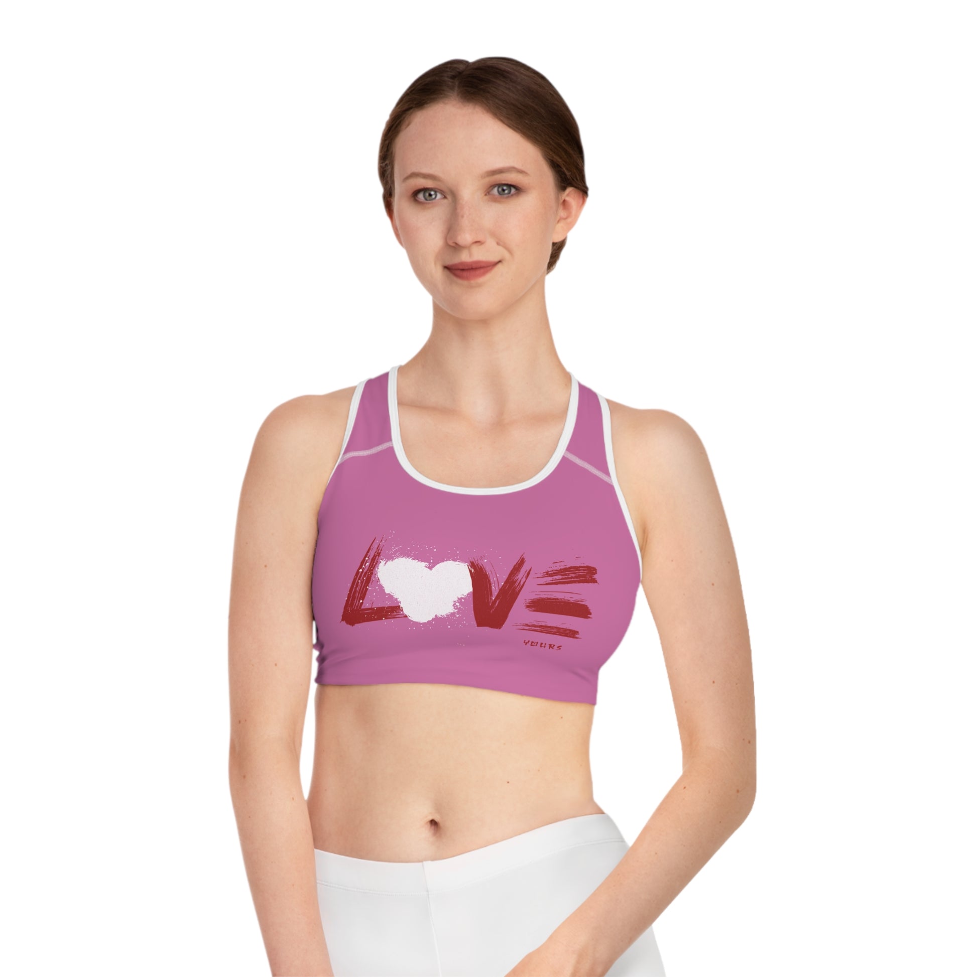 Customizable Love Sport Bra