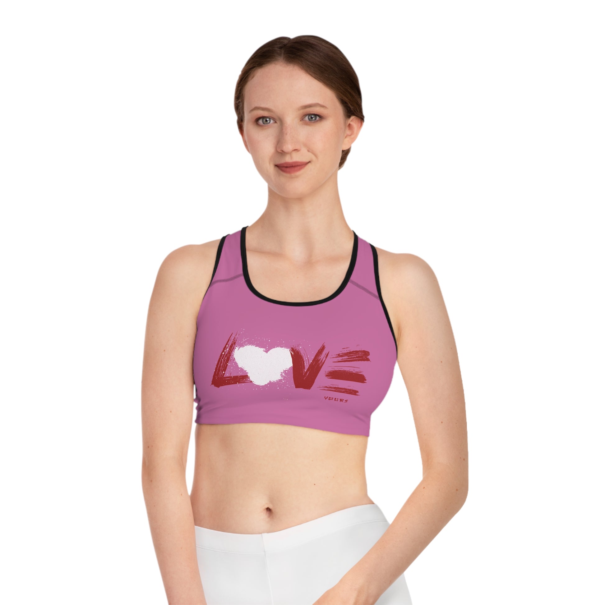 Customizable Love Sport Bra